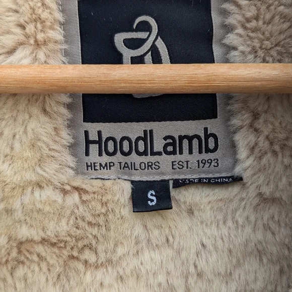 Hemp Hoodlamb HempworksThe Classic Winter Coat Hood Burgundy Small Vegan